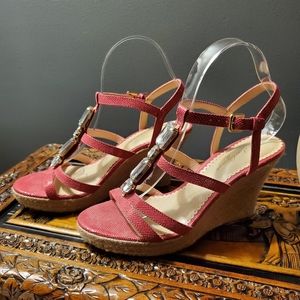 Amelia Grace Pink Wedges